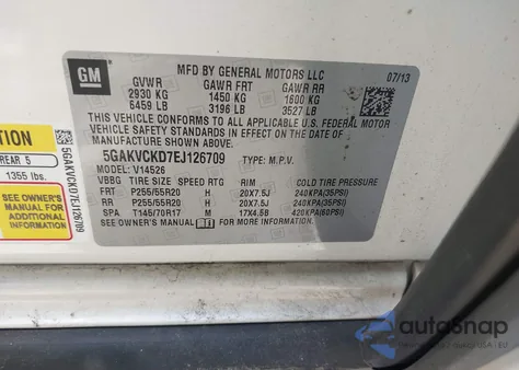 2014 Buick Enclave Premium from USA, damaged, VIN 5GAKVCKD7EJ126709